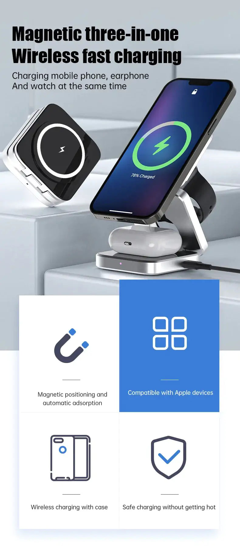 3 in 1 Wireless Charging Station