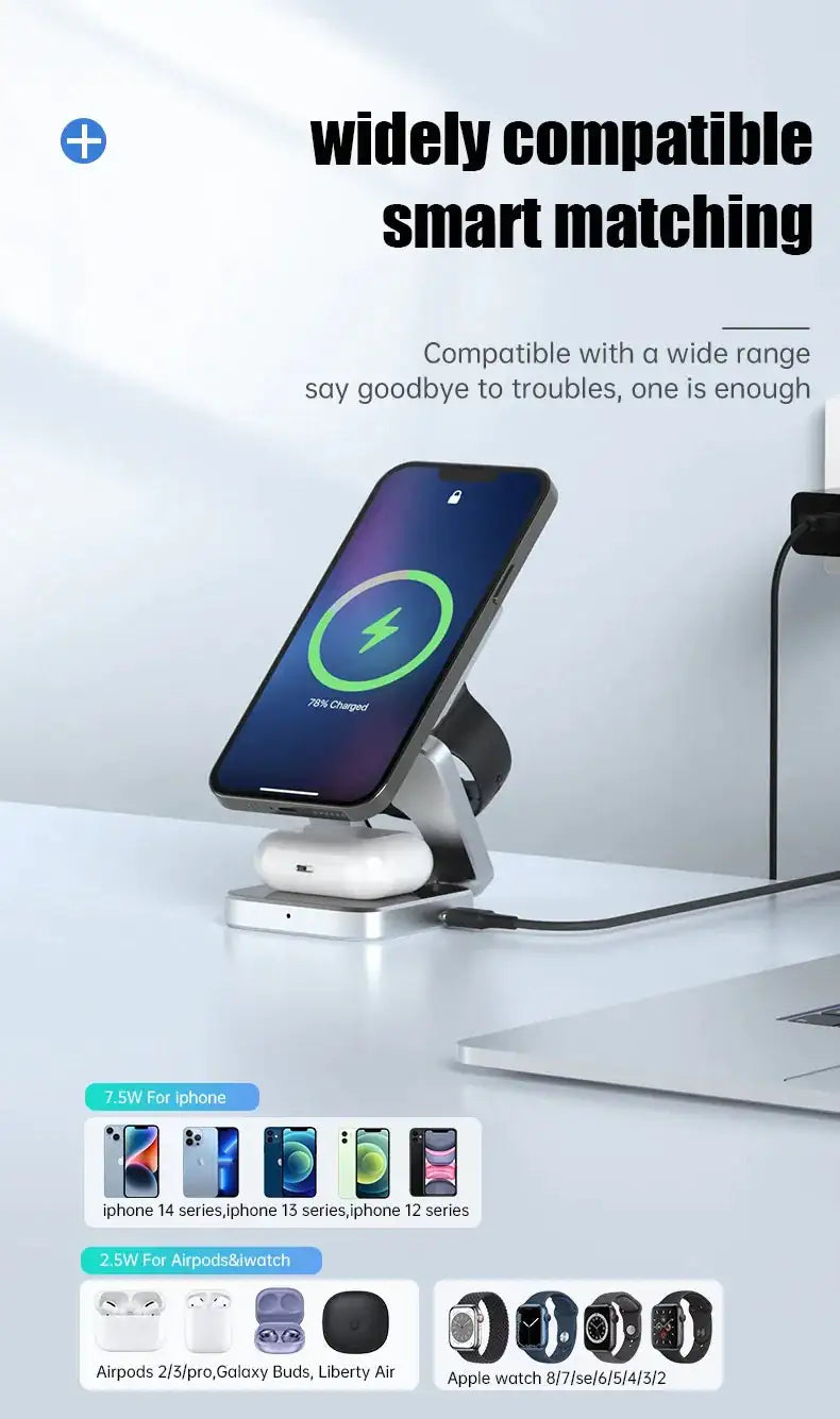 3 in 1 Wireless Charging Station